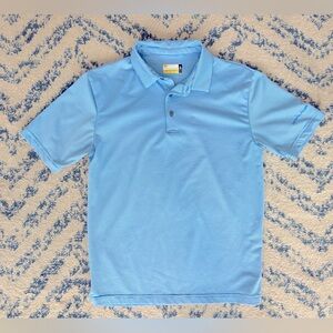 Boy’s Soze XL NICKLAUS Performance Golf Polo, blue & white stripes, NWOT